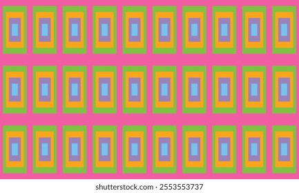 seamless geometric pattern with shapes, abstract colorful abstract vintage color block background, pink green yellow Blue Blocks Wall Geometric background repeat pattern design for fabric print
