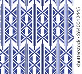 seamless geometric pattern with geometric shapes, band consists of solid vertical lines, while the other type is made up of intersecting diagonal lines that form X-shapes and triangles