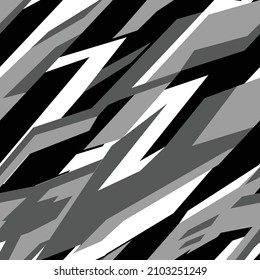 Seamless geometric pattern of shapes. Racing background print on vinyl and decal. Vector illustration