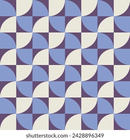 Patrón geométrico sin fisuras con formas y cuadrados. Fondo abstracto. Antecedentes para álbum de música, póster, tarjeta, anuncio. Ilustración vectorial. Azul, púrpura, beige