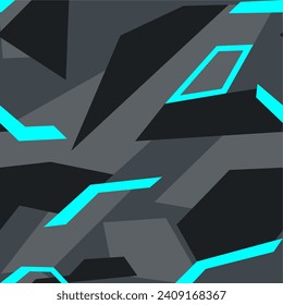 Seamless geometric pattern of shapes. Vinyl print and decal. Vector illustration