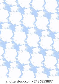 Seamless geometric pattern, sharp edges of ice stars on a background of blue water. The pattern row repeats 50x235mm