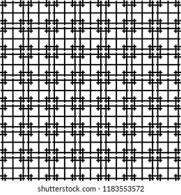 Seamless geometric pattern .Silhouette with black average lines.