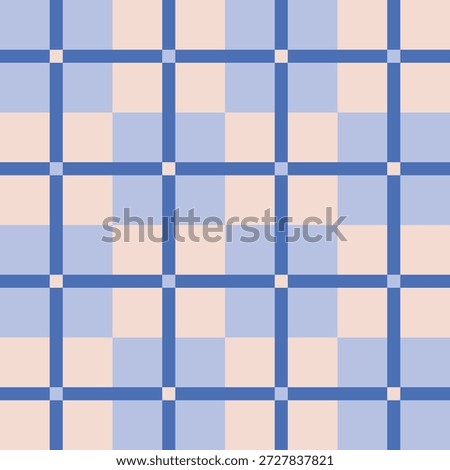 Seamless geometric pattern with a simple checkered grid. Modern Plaid Seamless Texture. Abstract Tartan Print Background