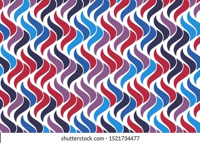 Seamless geometric pattern. Geometric simple fashion fabric print. repeating tile texture.Single color, Red and white. Usable for fabric