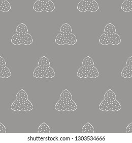 Seamless geometric pattern. Geometric simple print. Vector repeating texture. Contrast dotted triangles.