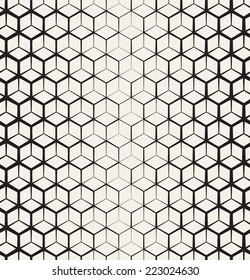 Seamless geometric pattern. Geometric simple print. Vector grid texture with thickness which decreases gradually