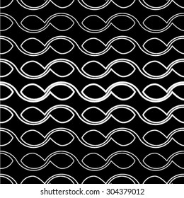 Seamless geometric pattern. Geometric simple print. Vector repeating texture. curves.