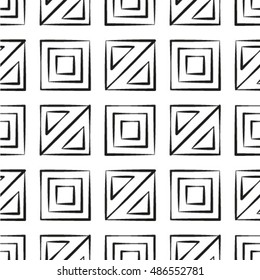 Seamless geometric pattern. Geometric simple print. Vector repeating texture. Modern hipster swatch. Minimalistic repeating background.