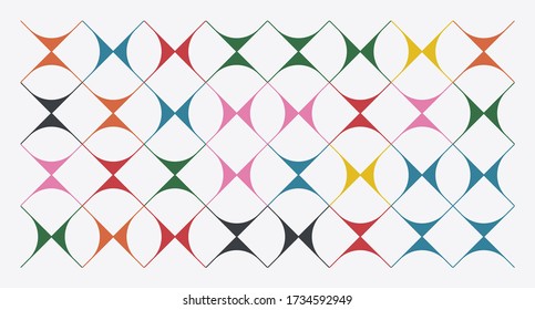 Seamless geometric pattern with simple repetitive geometrical forms. Abstract vector graphics design of basic geometrical elements. Useful for web design, textile print, wallpaper, wrapping paper.