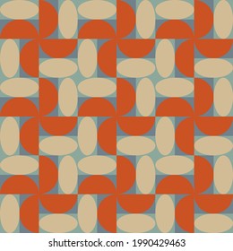 Seamless geometric pattern with simple repetitive geometrical forms. Abstract vector graphics design of basic geometrical elements. Useful for web design, textile print, wallpaper, wrapping paper.