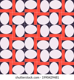 Seamless geometric pattern with simple repetitive geometrical forms. Abstract vector graphics design of basic geometrical elements. Useful for web design, textile print, wallpaper, wrapping paper.