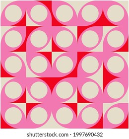 Seamless geometric pattern with simple repetitive geometrical forms. Abstract vector graphics design of basic geometrical elements. Useful for web design, textile print, wallpaper, wrapping paper.