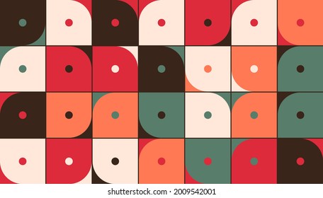 Seamless geometric pattern with simple repetitive geometrical forms. Abstract vector graphics design of basic geometrical elements. Useful for web design, textile print, wallpaper, wrapping paper.