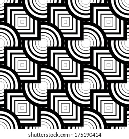 Seamless geometric pattern, simple vector black and white stripes background, accurate, editable and useful background for design or wallpaper.