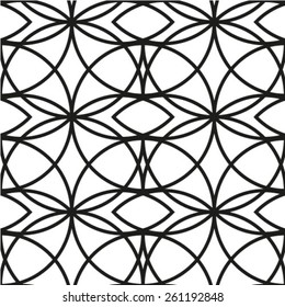Seamless geometric pattern, simple vector black and white background, accurate, editable and useful background for design or wallpaper.