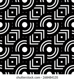 Seamless geometric pattern, simple vector black and white stripes background, accurate, editable and useful background for design or wallpaper.