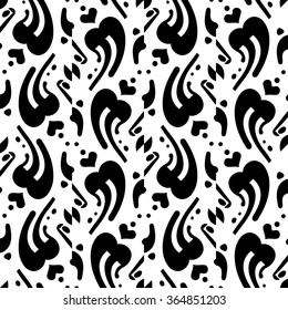 Seamless geometric pattern, simple vector black and white elements background, accurate, editable and useful background for design or wallpaper.