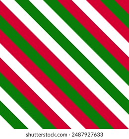 Seamless geometric pattern with sloping lines, stripes. Christmas colors, For printing on fabric, wallpaper, gift paper. Vector