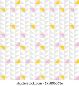 Seamless geometric pattern with small triangles and blocks.