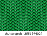 Seamless geometric pattern, snake fish, mermaid, dragon scales. Minimal abstract texture in green color, animal vector background for your design, cover and wallpaper 