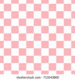 Seamless geometric pattern in soft pink tone using for cover page and paper printing, repeating squares background, chess pattern