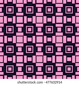 seamless geometric pattern of square cells. pink and purple color. vector illustration. for design, wallpaper, printing
