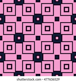 seamless geometric pattern of square cells. pink and purple color. vector illustration. for design, wallpaper, printing