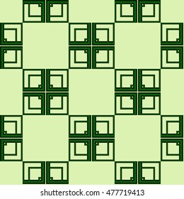 seamless geometric pattern of square cells. green. vector illustration. for design, wallpaper, printing