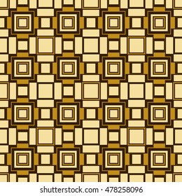 seamless geometric pattern of square cells. yellow, gold. vector illustration. for design, wallpaper, printing