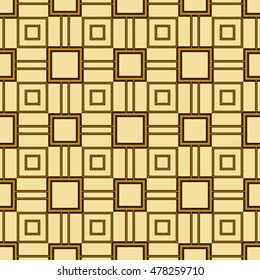 seamless geometric pattern of square cells. yellow, gold. vector illustration. for design, wallpaper, printing