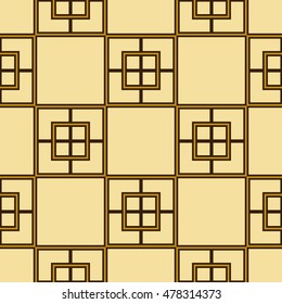 seamless geometric pattern of square cells. yellow, gold. vector illustration. for design, wallpaper, printing