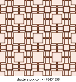 seamless geometric pattern of square cells. beige, pastel. vector illustration. for design, wallpaper, printing
