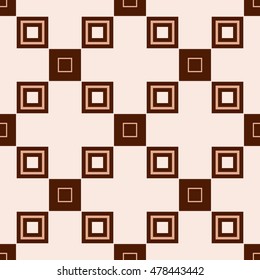 seamless geometric pattern of square cells. beige, pastel. vector illustration. for design, wallpaper, printing
