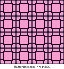 seamless geometric pattern of square cells. pink and purple color. vector illustration. for design, wallpaper, printing