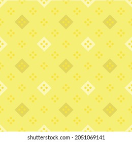 motif géométrique harmonieux   carré avec point sur fond jaune. image vectorielle, illustration, texture pour imprimer et plus encore. 