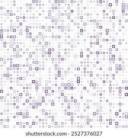 Padrão geométrico contínuo. Quadros quadrados em várias cores. Matizes pastel macios com um tom de lavanda. Ilustração de vetor surpreendente.