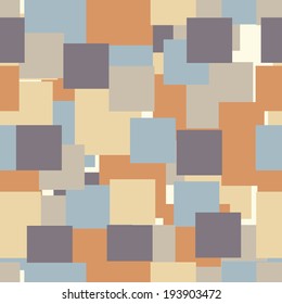 Seamless Geometric Pattern with Squares. Abstract Vector Background. 
