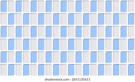 Padrão geométrico contínuo com quadrados. Fundo cinza azul elegante. Design vetorial plano sem fim.
