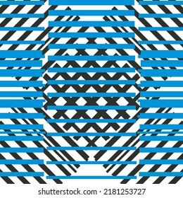 Seamless geometric pattern with squares and intersecting lines. Design for printing on fabric, paper. Vector illustration.