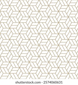 Seamless geometric pattern of squares, rhombuses, hexagons.  Abstract vintage background. Modern elegant texture. It can be used in web design, packaging, printing, textiles, wallpaper.