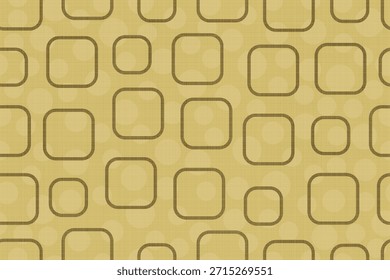 Patrón geométrico sin fisuras de cuadrados con líneas suaves y círculos. Diseño de Vector plano sin fin.
