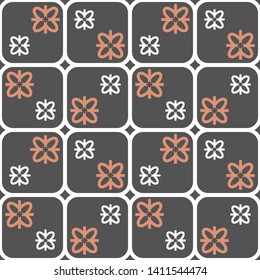 Seamless geometric pattern with squares. Vector art.