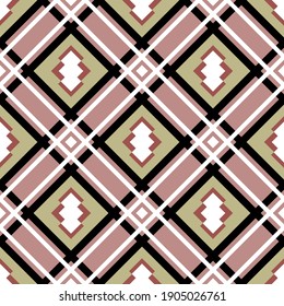 Seamless geometric pattern with squares. Vector art.