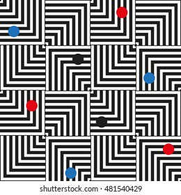 Seamless geometric pattern with squares. Vector art.