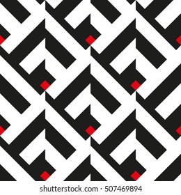 Seamless geometric pattern with squares. Vector art.