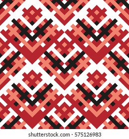 Seamless geometric pattern with squares. Vector art.