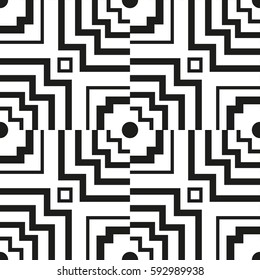 Seamless geometric pattern with squares. Vector art.

