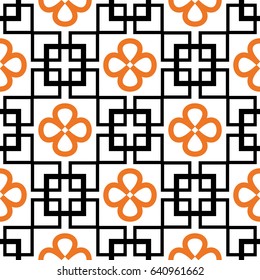 Seamless geometric pattern with squares. Vector art.
