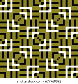 Seamless geometric pattern with squares. Vector art.